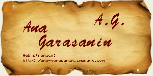 Ana Garašanin vizit kartica